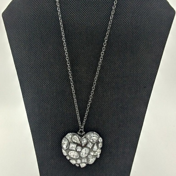 Crystal Gem Heart Pendant Necklace - Picture 1 of 3